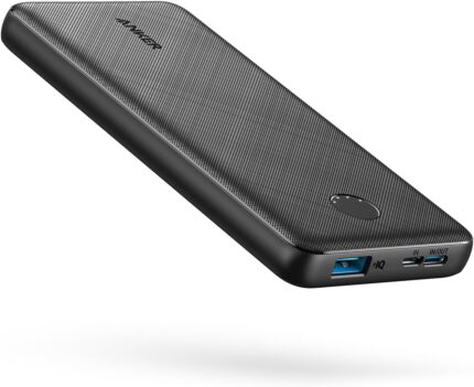 Anker Power Bank(PowerCore 10K),Compact Travel-Ready 10,000mAh Battery Pack with PowerIQ Charging Technology,5V/3A High-Speed Charging for iPhone,iPad,and More (USB-C Input and Output（Black），1pack)