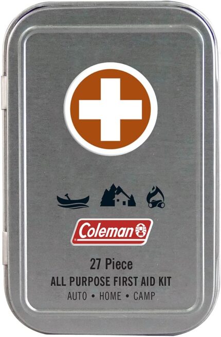 Coleman All Purpose Mini First Aid Kit, 27-Piece Assortment for Emergency Kit, Travel-Friendly, Latex-Free Bandages and More