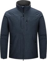 33,000ft Men's Lightweight Softshell Jacket Warm Fleece Lined Windbreaker Waterproof Soft Shell for Outdoor Hiking