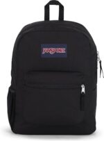 JanSport Cross Town Backpack 17" x 12.5" x 6" - Simple Bag for Everyone with 1 Main Compartment, Front Utility Pocket - Premium Class Accessories - Black