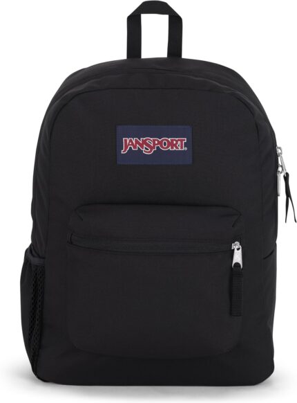 JanSport Cross Town Backpack 17" x 12.5" x 6" - Simple Bag for Everyone with 1 Main Compartment, Front Utility Pocket - Premium Class Accessories - Black
