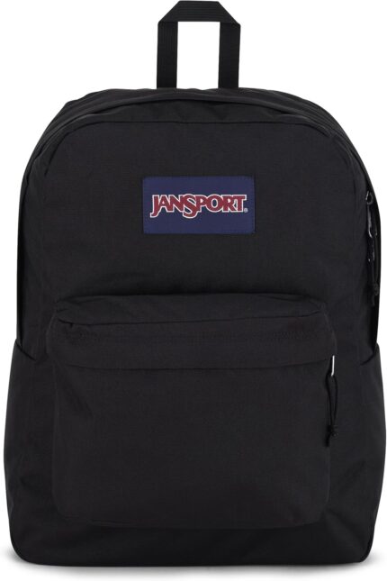 JanSport SuperBreak One Backpacks - Durable, Lightweight Bookbag with 1 Main Compartment, Front Utility Pocket with Built-in Organizer - Premium Backpack, Black