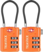 Search Alert TSA Approved Travel Combination Luggage Cable Locks for Suitcase, Gym Locker,Toolbox,Backpack 1,2,4,6 &10 pk