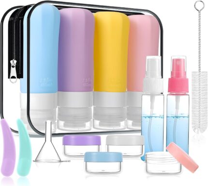 Stocking Stuffers for Women, 2024 Christmas Gifts for Her, 16 Pack Travel Bottles Set for Toiletries, Leak Proof, TSA Approved 2.9oz for Conditioner, Lotion, Shampoo & Body Wash