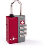 SwissGear TSA-Approved Travel Sentry Combination Luggage Lock with Resettable Combo and Inspection Indicator, Red, One Size