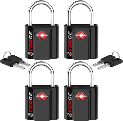 TSA Approved Luggage Locks, Ultra-Secure Dimple Key Travel Locks with Zinc Alloy Body