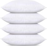 Utopia Bedding Throw Pillows (Set of 4, White), 14 x 20 Inches Pillows for Sofa, Bed and Couch Decorative Stuffer Pillow