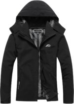 Women's Waterproof Raincoat Lightweight Rain Jacket Detachable Hood Travel Outdoor