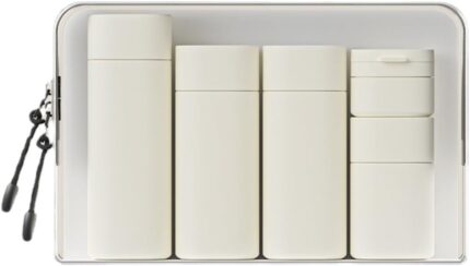 5pcs Travel Cream Dispenser Bottles Set Travel Bottles Toiletry Containers Set, TSA Approved, Travel Essentials