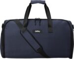 Convertible 2-in-1 Garment Duffel Weekender Bag 45L | Wrinkle-Free Travel, Hanging Suit Compartment, Shoe Pockets, Trolley Sleeve. Durable & Water-Resistant Carry-On, Marine
