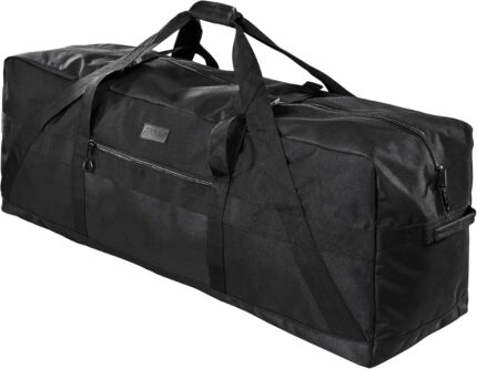 Fitdom 123L 42" Heavy Duty Extra Large Duffle with Upgrade Zipper, Durable & Water Resistant. Perfect as Camping Bag Travel Storage Tent Storage Sports Equipment Bag For Coaches & More