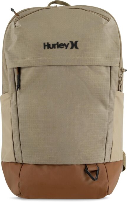 Hurley Mens Classic Backpack, Khaki, One Size