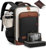 LOVEVOOK Travel Backpack for Women, 40L Carry On Backpack with 3 Packing Cubes,TSA Personal Item Travel Bag Airline Approved, Water Resistant Weekender Overnight Luggage Daypack, Fits 17 Inch Laptop