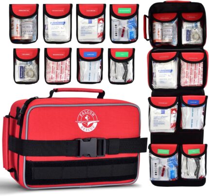 Premium 418-Piece First Aid Kits for Home, Car, Boat, Hiking & Outdoor Emergencies, Tear-Resistant Survival Kits for Business, Vehicle & School, All-in-One Waterproof Emergency Urgent Care Kit