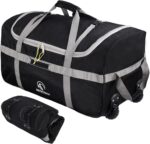 REDCAMP 85L/120L/140L Foldable Duffle Bag with Wheels, Large Travel Duffel Bag