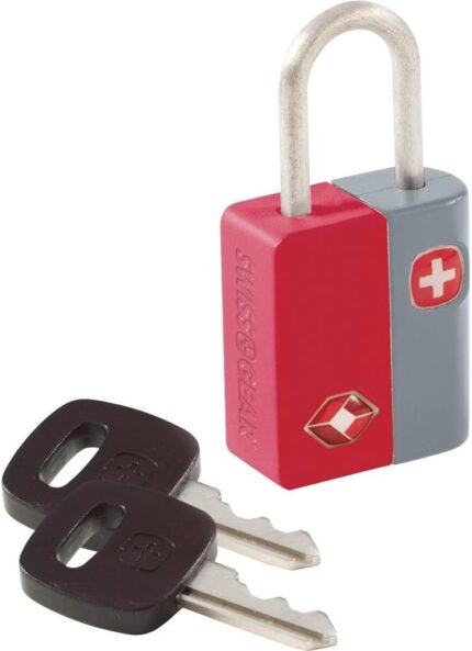 SwissGear TSA-Approved Travel Sentry Luggage Locks - Set of 2 Mini Locks with 2 Keys, Red, One Size