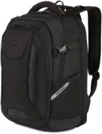 SwissGear Travel Tech Pro Laptop Backpack – Fits Laptops up to 16” – ScanSmart TSA-Friendly Backpack with Multiple Organizer Pockets – Black