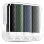 Travel Bottles for Toiletries, TSA Approved 3.4oz Travel Size Containers, BPA Free Leak Proof Silicone Traveling Bottles, Refillable Travel Essentials Kits for Shampoo Conditioner(4 Pack)-A