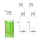 Travel Size Containers Plastic Travel Bottles for Toiletries Leak Proof Squeeze Bottle with Flip Cap TSA Approved 3.4oz/100ml Small Bottles for Liquids, Shampoo & Lotion (5 Pack)