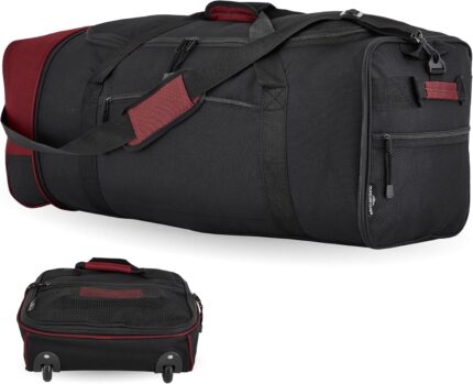 Travelers Club 32-inch Collapsible Expandble Travel Rolling Duffel Bag