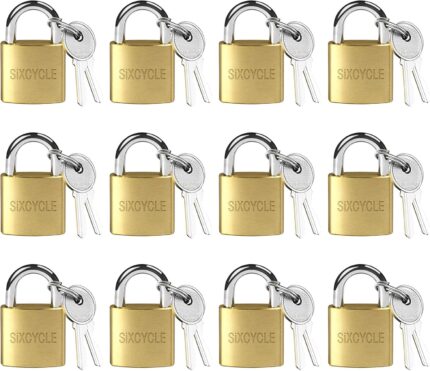 12Pcs Luggage Locks Small Locks with Keys, Metal Mini Suitcase Locks with Keys Travel Backpack Bag Padlocks