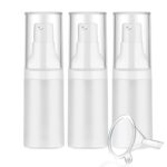 3pcs 20ml Sterile Airless Pump Bottle with Funnel Easy to Carry and Fill Matte Lotion Bottles For Travel