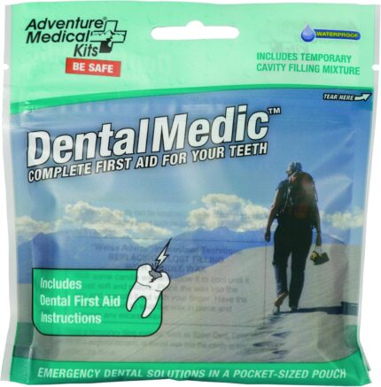 Adventure Medical Kits Dental Medic Kit - Travel Dental Kit for Emergency Tooth Care - Includes Orasol Gel, Tural Tea, Temporary Cavity Filling & More