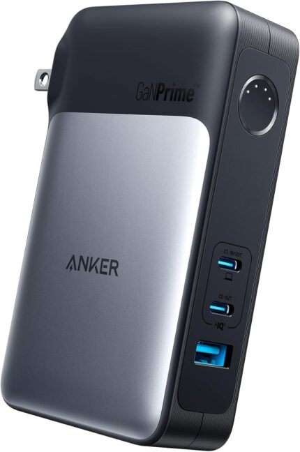 Anker GaNPrime Power Bank, 2-in-1 Portable Charger, 10,000mAh 30W USB-C Battery Pack with 65W Wall Charger, Works for iPhone 15/15 Plus/15 Pro/15 Pro Max/14/13, Samsung, Pixel, MacBook, Dell