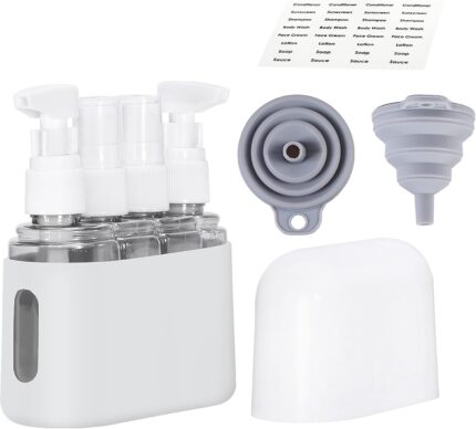 Bpluma Travel Bottles, Leak Proof Containers For Toiletries TSA Approved Airplane Accessories Kits For Liquid With Labels