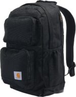 Carhartt 28L Dual-Compartment Backpack, Durable Pack with Laptop Sleeve and Duravax Abrasion Resistant Base, Black