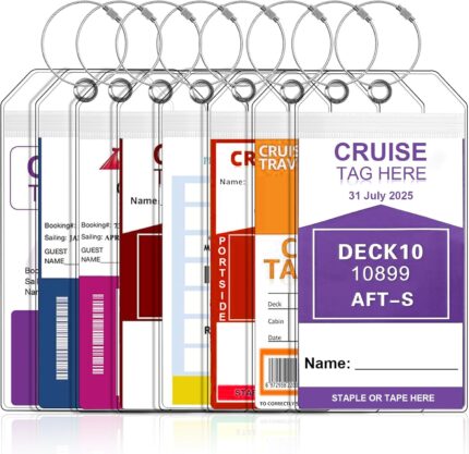 Cruise Luggage Tag Holder, Cruise Luggage Tag Holder can be Used for 2025Carnival, NCL, MSC Cruises, and Princess Ships Offer