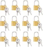 Juvale Luggage Locks with Keys - 12-Pack, 0.7 x 1.2 x 0.25 in, Gold & Silver - TSA Approved Locks for Luggage & Travel Security