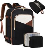 LOVEVOOK Large Travel Backpack for Women&Men,TSA Carry on Backpack for Airplanes with 3 Packing Cubes,Personal Item Bag Fit 17" Laptop,40L Waterproof Essentials Airline Approved Luggage