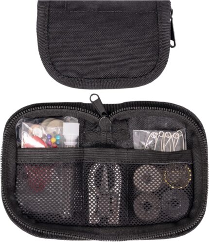 Military Sewing Kit, Marine Corps Deluxe Survival Sewing Kit for Men or Women, Mini Repair Sewing Tools with Zipper Closure in Durable Nylon Case, Portable for on The Field Use, Army Button Sewing Kit