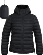 Pioneer Camp Women's Packable Puffer Jacket Winter Light Weight Water-Repellent Quilted Coat with Hood