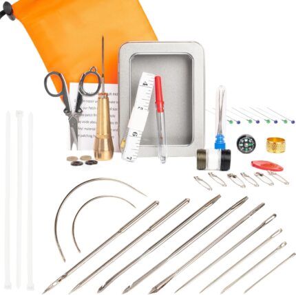 Survival Sewing Kit - Tactical Emergency Heavy Duty Outdoor Gear for Adults, Pocket Mini Repair Tools With Buttons for Men, Army Basic Kit