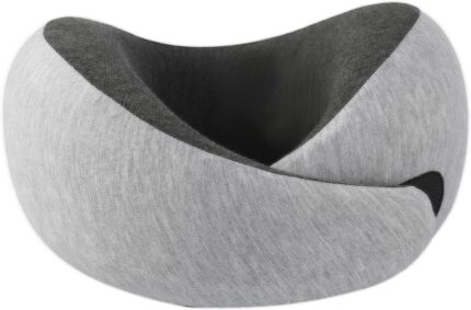 Travel Neck Pillow Airplane, Memory Foam Travel Pillows for Comfort on Sleeper Hold Compact and Ergonomic Design for Traveling Car Rides Home Road Trip Essentials for Adults and Kids (Grey)