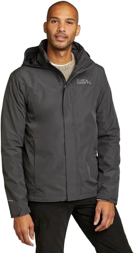 Eddie Bauer Men's Packable Waterproof Rainfoil Rain Jacket