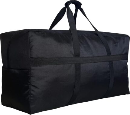 Extra Large Storage Duffle Bag for Travel, Big Foldable XL Duffle Bag for Traveling – Black