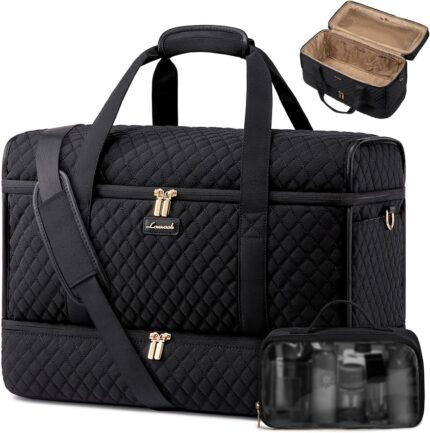 LOVEVOOK Large Travel Duffle Bag, Weekender Bags for Women With Shoe Compartment, Overnight Hospital Bag For Women Labor Delivery, Carry on Bag Personal Item Travel Bag, Yoga Gym Duffel Bag