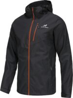 Mens Lightweight Hooded Waterproof Rain Jacket Breathable Raincoat Shell for Outdoor Mountain Hiking