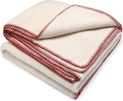 Military Wool Blanket, Warm Thick Washable Military 80% Wool Blanket for Camping, Outdoors, Sporting Events, Survival Kits, Travel, Picnics, 66" x 90"