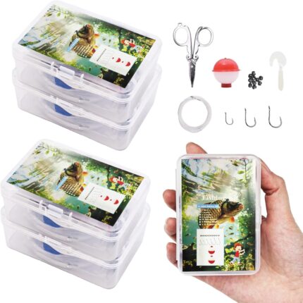 Mini Fishing Kits Bulk for Kids, Small Fishing Survival Kit, Portable Fishing Gear Fishing Tackle with Case, Emergency Survival Fishing Accessories for Kids Beginner