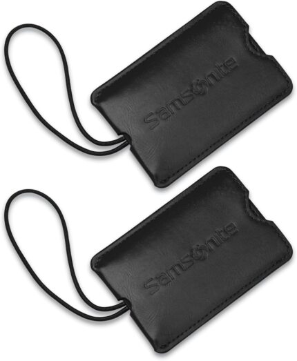 Samsonite 2-Pack Vinyl ID Tags, Black