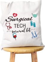 WCGXKO Surgical Tech Gift Surgical Tech Survival Kit Travel Accessories Toiletry Bag Makeup Bag (Surgical TECH tote)