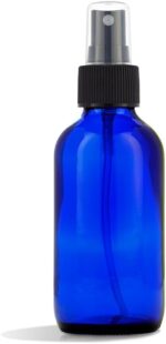 Whole Foods Market, Blue Glass Bottle with Misting Spray Top, 4 Fl Oz