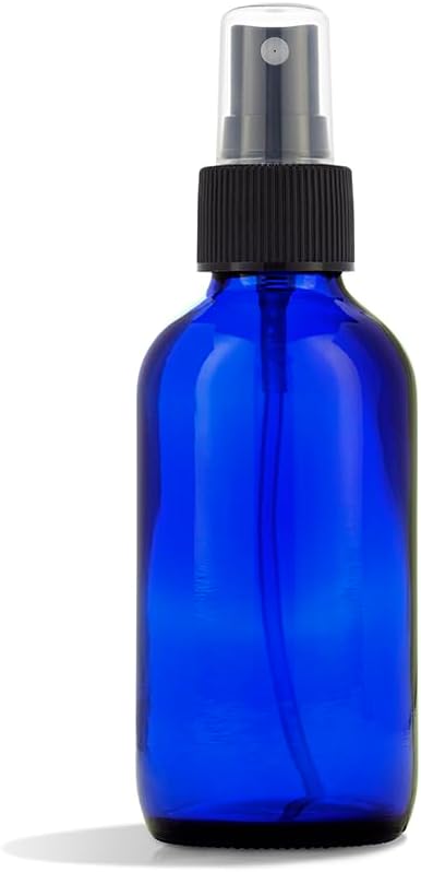 Whole Foods Market, Blue Glass Bottle with Misting Spray Top, 4 Fl Oz