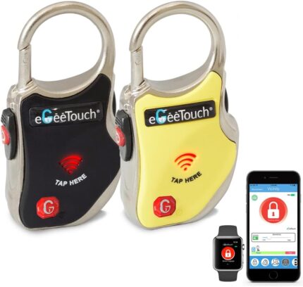 eGeeTouch Smart Travel Lock-Secure & Track Your Luggage/Backpack Anywhere You go.. (Mix 2 Pack)