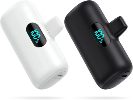 [2 Pack]Small Portable Charger for iPhone,Upgraded 5000mAh PD Fast Charging Power Bank,Cute Mini Portable Phone Charger Battery Pack Compatible with iPhone 14/14 Pro Max/13/13 Pro/12 Pro/11/XR/X/8 etc