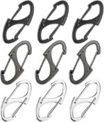 9Pcs Zipper Clip Theft Deterrent, Double Opening Lock Zipper Pull Replacement Clips, Small Carabiner Clips for Bag Luggage Pickpocket Backpack Purse Traveling Camping Suitcase